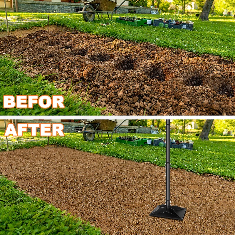 Garden Steel Tamper with 45 Inch Handle, Hand Ground Tamper
