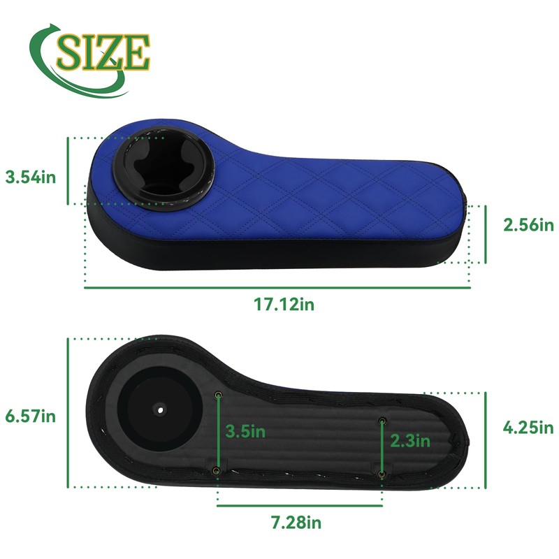 HANGKUNNEE Golf Cart Armrest with Cup Holder for EZGO Club