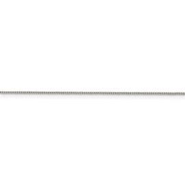 Solid 925 Sterling Silver .8mm Open Cuban Curb Chain Necklace 24" - with Secure Lobster Lock Clasp