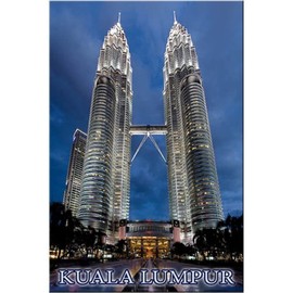 Petronas Towers Fridge Magnet Kuala Lumpur Malaysia Travel Souvenir