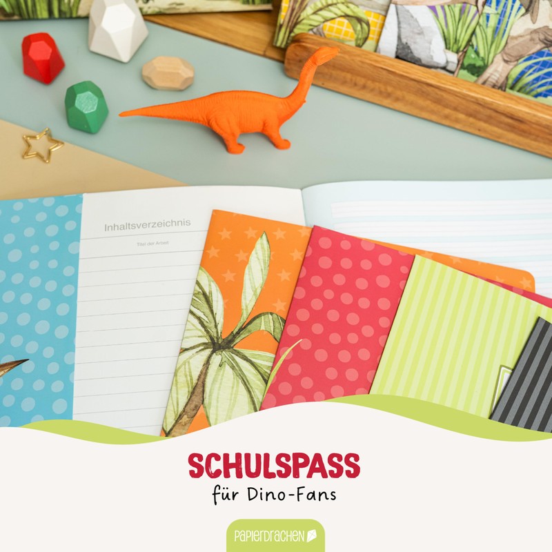 Papierdrachen 8 High-Quality Paper Notebook Covers for Children, A4, World
