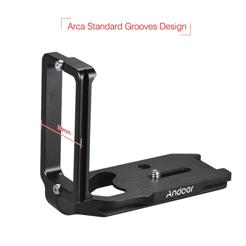 Andoer L Shape QR Quick Release Plate Camera Bracket Aluminum