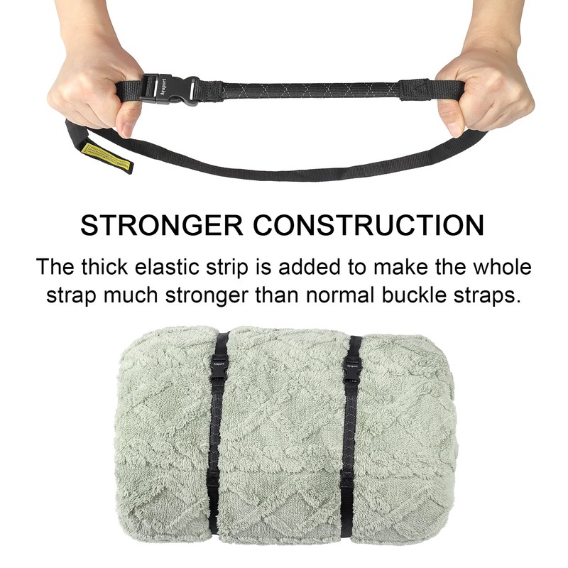 Ayaport Utility Straps with Buckle Quick-Release Adjustable Nylon Straps Black