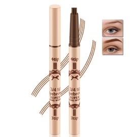 GEUUFEA Waterproof Eyebrow Pencil, Microblading Eyebrow Pen 4 Fork Tip Tattoo Pencil, Eyebrow Filler Pencil Precise Brow Contouring, Creates Natural Smudge-proof Brows