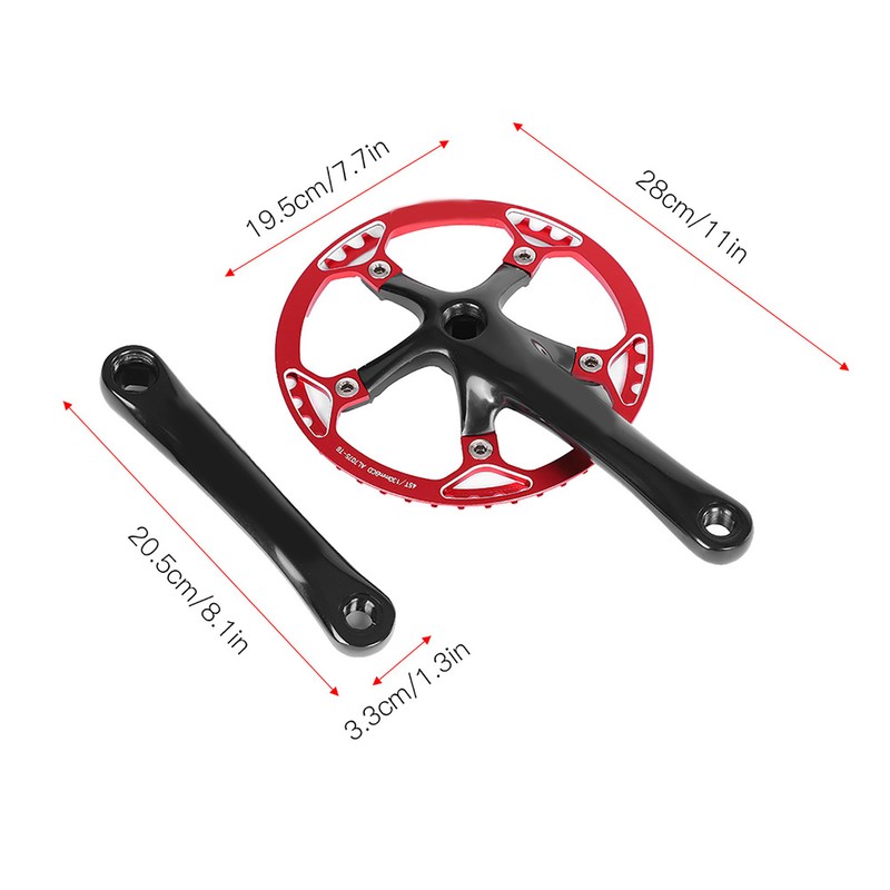 Meijun Bike Crankset 170mm Bicycle Chainwheel Chain Ring Set 45T