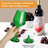 GLAZVIA Green Wine Glasses Set of 6, 14oz Stemmed Glasses,