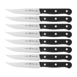 HENCKELS Solution Razor-Sharp Steak Knife Set of 8, German Engineered Informed by 100+ Years of Mastery,Black