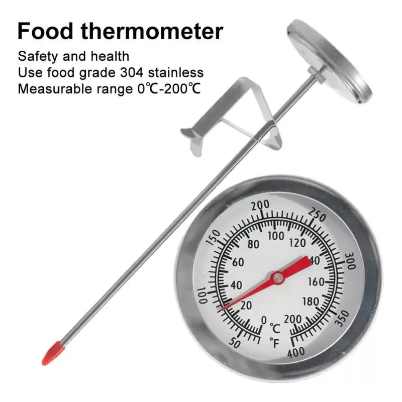 Termometro Aceite Cocina Caliente Café Acero Inox 0 A 200°c
