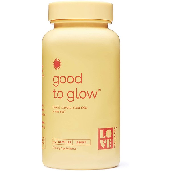 Love Wellness Good to Glow - Skin Care Supplement - Collagen & Biotin – 60 Count - Supports Glowing Skin - Enhances Smoothness, Reduces Wrinkles - Safe & Effective Daily Supplement