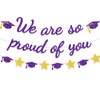 We Are So Proud Of You Banner Graduation Party Decorations