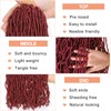 Mscat New Faux Locs Crochet Hair 30 Inch Bungundy Soft