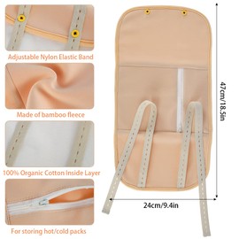 Castor Oil Wrap, Reusable Organic Castor Oil Packs Wrap for Liver Detox Castor Oil Pack, castor oil pack organic (A)