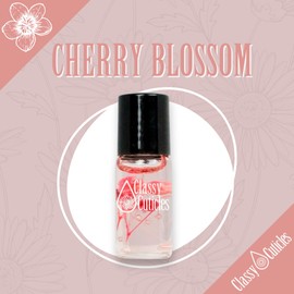 Classy Cuticles | Hand Blended Cuticle Oil | Vegan, Cruelty-Free, & Hydrating | Vitamin E, Jojoba, and Argan Oil | 3mL Roller Bottle| Cherry Blossom Scent | Pack of 3