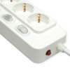Value 3 m 4 Way Single Switch Power Strip White