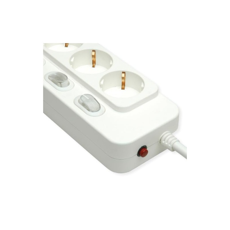 Value 3 m 4 Way Single Switch Power Strip White