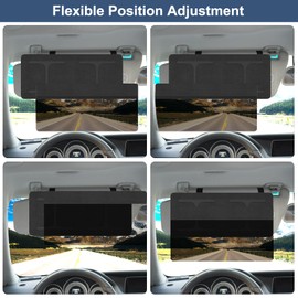 NAZZO Car Visor Extender Sun Blocker, Polarized Sunvisor Extension with Removable Magnetic PC Lens, Anti Glare Car Visor Extended for Safe Driving, Universal for SUV, Family Automotive, Black