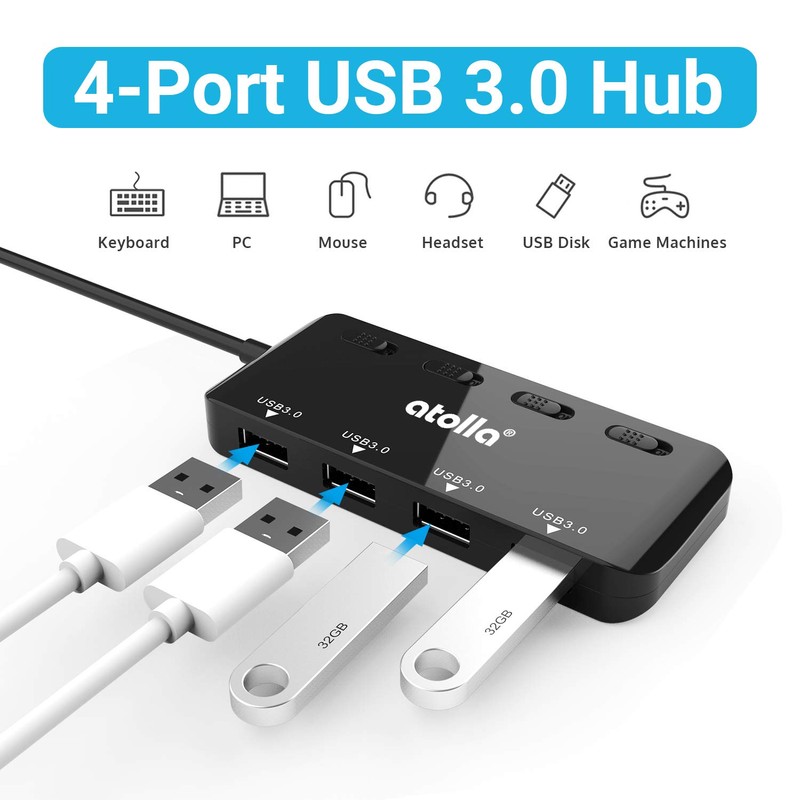 Atolla Ultra Slim USB 3.0 Data Hub 4 Port -