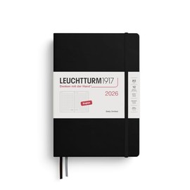 LEUCHTTURM1917 Dotted Medium (A5) 2026 Daily Diary - Black - 372780