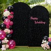 SquarePie Black Sequin Velvet Arch Backdrop Cover 7.2 FT Glitter