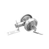 Silver Pocket Door Lock with Key and 2 3/8" 60mm