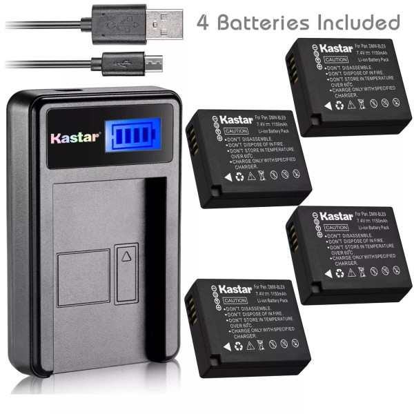 Kastar DMW-BLG10 Battery& LCD Slim Charger for Panasonic Lumix DMC-GF3