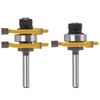 3 Edge T Joint Router Bit 1/4" Shank-Lock Miter Woodworking