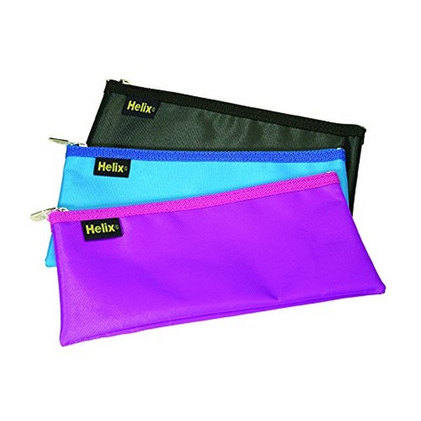 Helix 200x100 Nylon Pencil Case (1 of Assorted Colours -