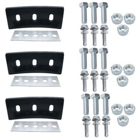 Bopurtotly Snow Blower Impeller Modification Kit 304 Stainless Modifies 2-Stage Machine Including Installation Hardware - 3/8inch 3-Blade Universal