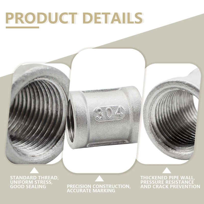 Bwintech 6 Pcs 1/2" Female to 1/2" Female BSP Thread
