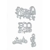 Halloween Ghost Title Words Metal Die Cuts,Spring Sunflower Frame Leaf