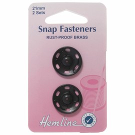 Snap Fastners Black [21mm]