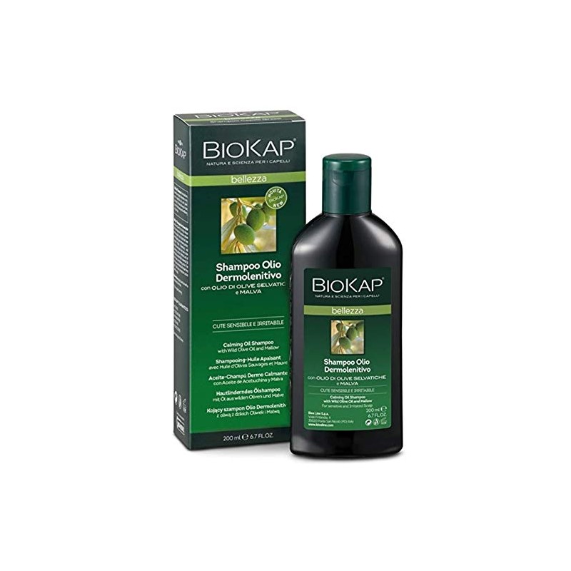 Dermolenitive Oil Shampoo with Olive Oil and Mallow BIOKAP 200ml