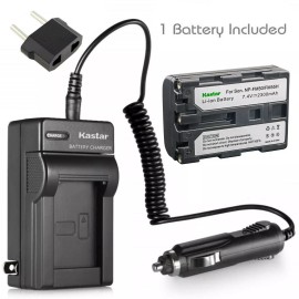 Kastar Battery Charger Sony DCR-TRV116 TRV118 TRV140 TRV145 TRV150 TRV230 TRV235 - 1 Charger +1 Battery