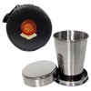 Knight 2oz Collapsible Drinking Cup with Leather York City Football Club Case
