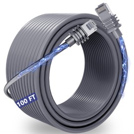 WAWINY Standard Starlink Gen 3 Cable 100FT/30M, Starlink Cable Gen 3 Replacement, Durable Waterproof V3 Cable for Rectangular Starlink Satellite, Ethernet Extension Cable - Grey