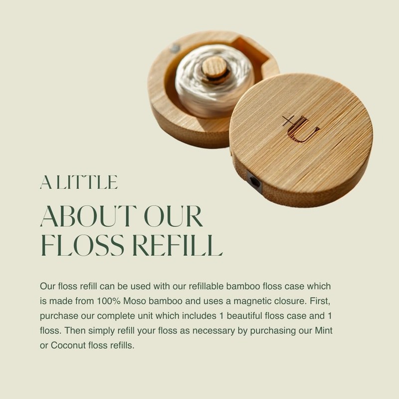 Plus Ultra Recycled Nylon Tooth Floss Refill | Mint Flavor