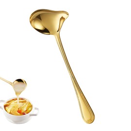 svpfuo Soßenlöffel, Saucenlöffel, Soßenkelle, Geeignet Für Kreativer Entenschnabellöffel Schaumlöffel, Suppenkelle Hotpot, Kochlöffel Schaumlöffel, Edelstahl Haus Küche Sauce Löffel (B)