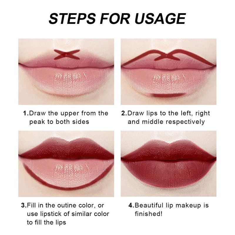 Lip Liner and Lipstick Makeup Set Long Lasting Matte Liquid