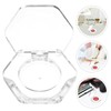FOMIYES Empty Eyeshadow Case 4pcs Hexagonal Transparent Eye Shadow Box