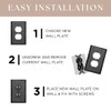 Monarch Abode 1-Gang Toggle Wall Plate, Hand Hammered Metal Single