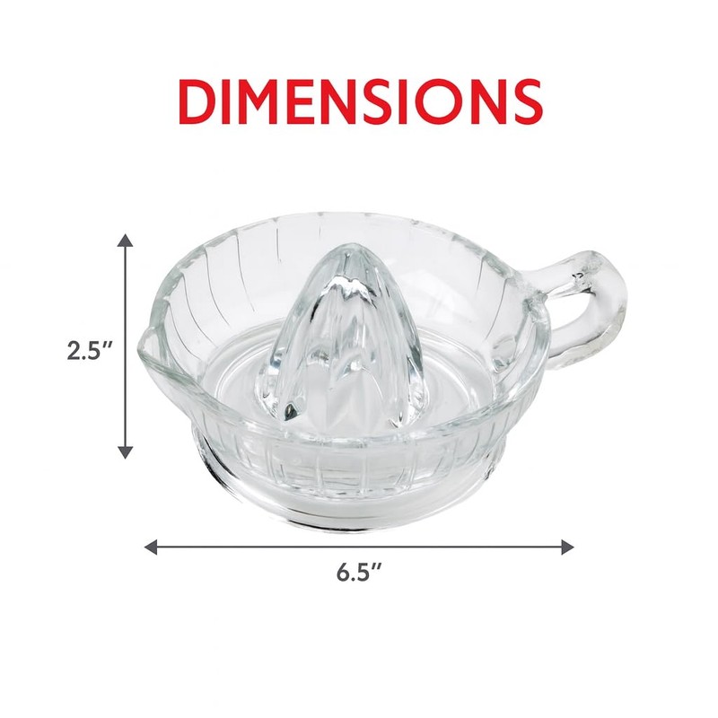 HIC Kitchen Citrus Juicer Reamer With Handle And Pour Spout,