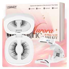 LASHVIEW Soft Magnetic Eyelashes No Glue or Eyeliner Needed Reusable Natural Look Sensitive skin Friendly Makeup Lashes Pre Bond Gentle - Specification: Flufforest