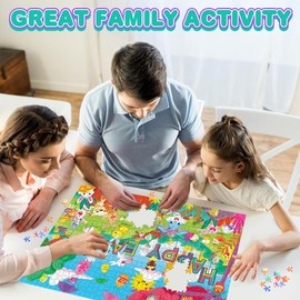 ArtCreativity Oster-Puzzle, 69,8 x 49,8 cm, 1000 Teile Happy Easter Puzzle für Kinder und Erwachsene, Familien-Ostergeschenke und Aktivitäten, niedlicher Osterhase und Eier, 1000-teiliges Puzzle