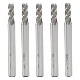 Bivethoi 5 Pcs End Mill Cutter 3/16" Cutting Dia 1/4" Shank Dia 4 Flutes End Mill Drill Bit