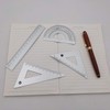 Accod Aluminum Alloy Ruler Set Stainless Steel Scale Ruler Math
