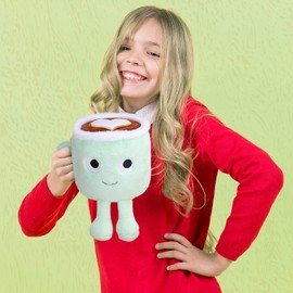 Latte Plush Toy, Cuddly Coffe Cup Doll, Soft Fluffy Toyfor Friends - Any Age and Occasion