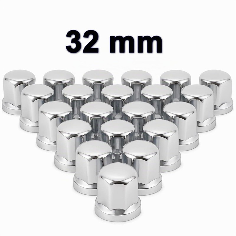 Easy Link 25 copribulloni per ruota da 32 mm, cromati