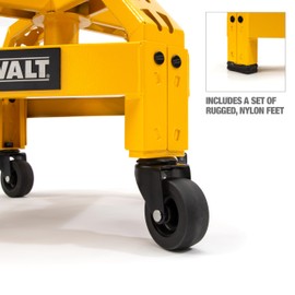 DEWALT Heavy-Duty Metal Rolling Stool for Shop or Garage, Padded 360-degree Swivel Seat, Durable Steel Frame, Adjustable