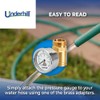 Underhill Water Pressure Gauge for Garden, RV Hose End, Irrigation