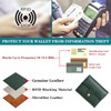 GOIACII Women's Credit Card Holder RFID Blocking Genuine Leather Dark